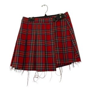 Current mood tartan mini skirt